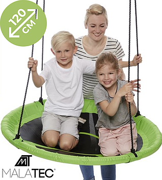 Гойдалка кругле гніздо лелеки зелені 120 см Malatec