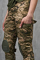 Штани жіночі тактичні наколінники весняні осінні демісезонні protect піксель брюки військові