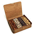 Набір горіхів і сухофуктів книга дерев'яна маленька, фото 2