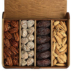 Набір горіхів і сухофуктів книга дерев'яна маленька