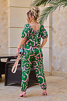 Вечірній жіночий брючний комбінезон БАТАЛ, фото 4