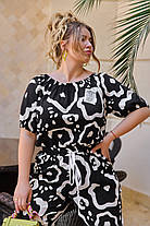 Вечірній жіночий брючний комбінезон БАТАЛ, фото 5