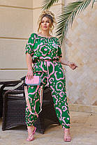 Вечірній жіночий брючний комбінезон БАТАЛ, фото 2