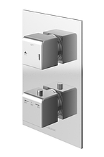 Душова система KOHLMAN EXCELENT 30 CHROME з термостатом + BOX прихованого монтажу, фото 4