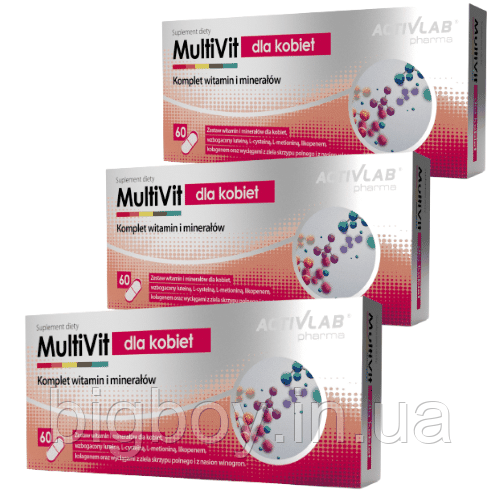 Вітаміни та мінерали Activlab Pharma MultiVit for Women 60 капсул