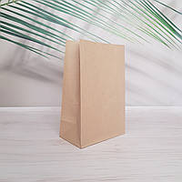 Бумажный пакет с прямоугольным дном на вынос 320х150х300 (бурый)