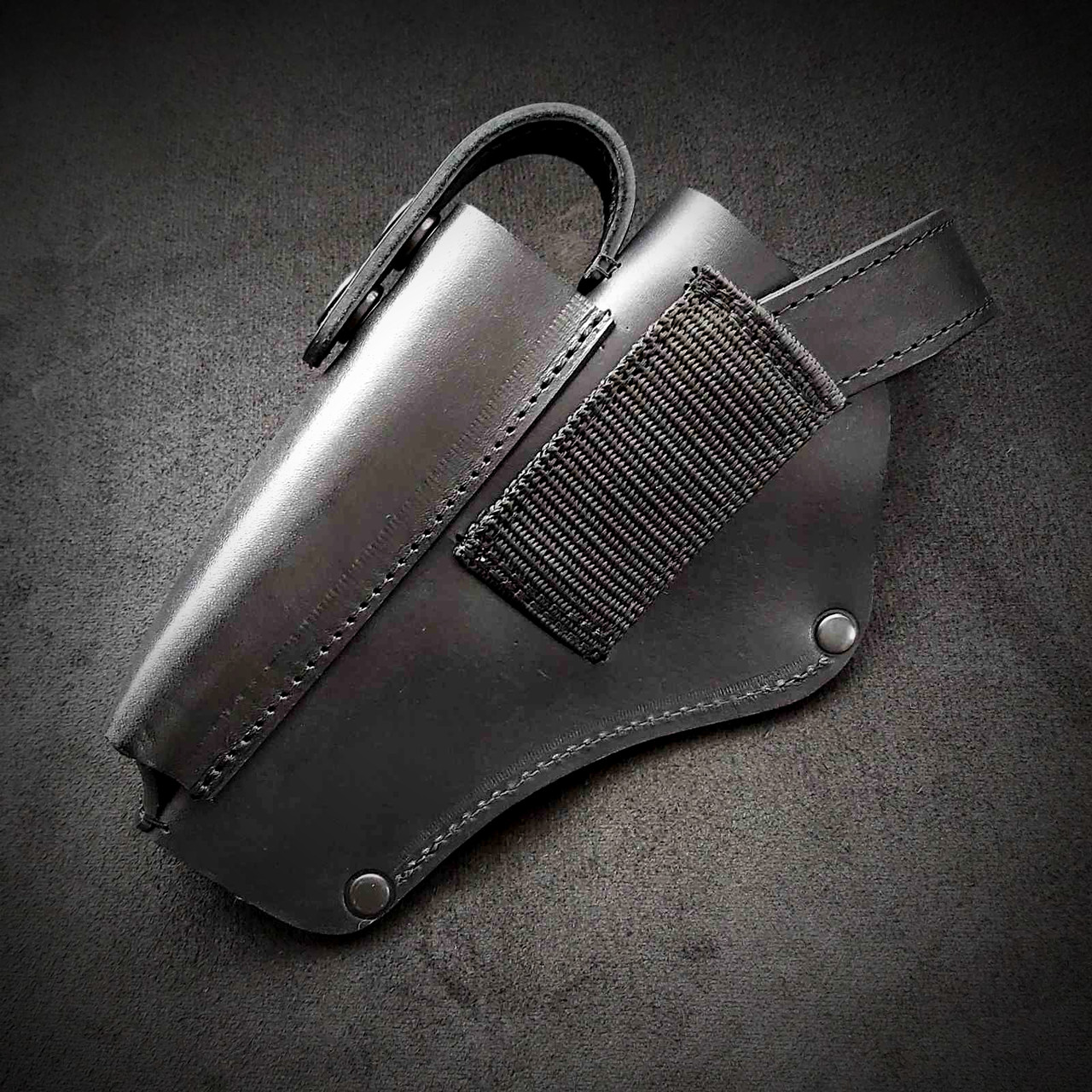 Поясна кобура Пеламе для АПС  з натуральної шкіри чорна