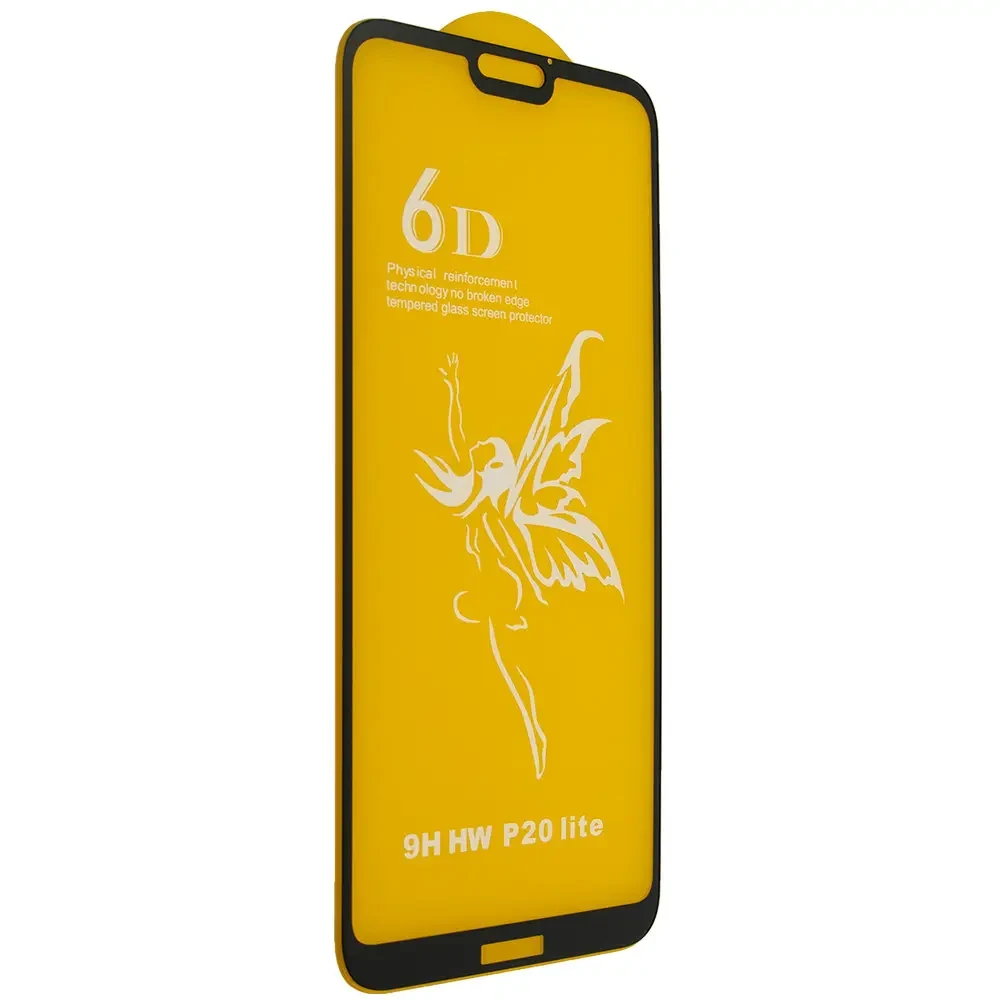 Скло захисне 6D Premium для Huawei P20 Lite 2019 в тех. упаковці- чорний
