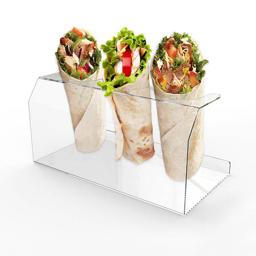 Подставка ACRY для хот-догов и шаурмы на 3 секции 240х120х125 мм ...