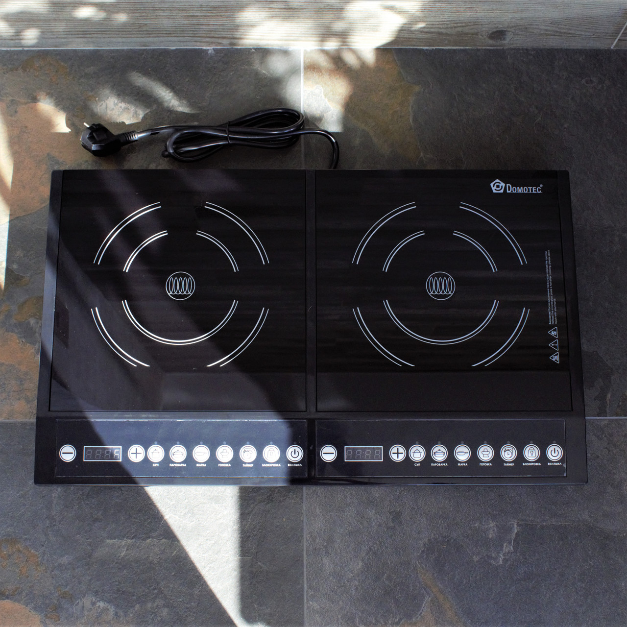 Електропліта індукційна на 2 конфорки 4000 Вт DOMOTEC MS-5862