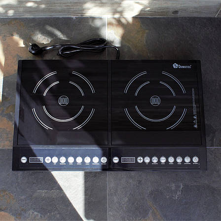 Електропліта індукційна на 2 конфорки 4000 Вт DOMOTEC MS-5862, фото 1