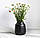 Ваза гончарна керамічна для квітів настільна 17 см "Широка 1" Чорний мат Rezon, фото 2