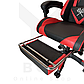 Ігрове комп'ютерне крісло Malatec (Чорне з червоним) — Геймерське крісло з підставкою для ніг Malatec, фото 10