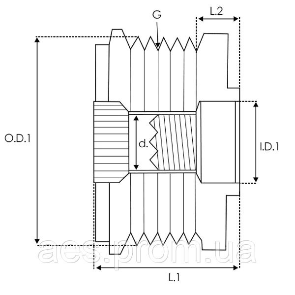 Обгонная муфта ae230523 Citroen berlingo c5 c8 jumper xsara Opel Peugeot Lancia Fiat scudo 205 206 - фото 2 - id-p1867982160