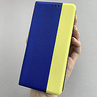 Чехол-книга для Samsung Galaxy A34 5G патриотическая книжка в сине-желтом цвете на телефон самсунг а34 5г n4u