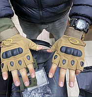 Прочные тактические защитные перчатки беспалые, военные штурмовые походные армейские с вставками, Ch9