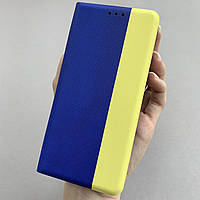 Чехол-книга для Samsung Galaxy A52s патриотическая книжка в сине-желтом цвете на телефон самсунг а52с n4u