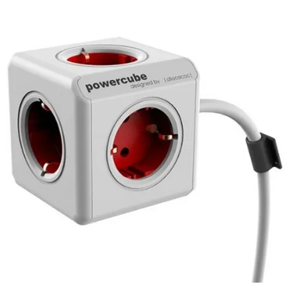 Мережевий фільтр Allocacoc Powercube Extended 1306RD/DEEXPC Red