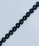 Мереживо-макраме чорне ширина 1 см, фото 2