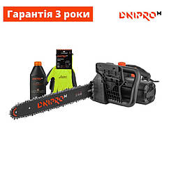 Електропила ланцюгова Dnipro-M DSE-22S + Рукавички Garden Pro 9р + Олива
