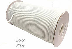 Кругла резинка Капелюшна білий, діаметр 3 мм