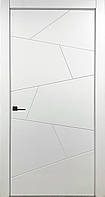 Двері міжкімнатні білі Модель Geometry 9003 полотно  Фарба  600х700х800х900х2000 мм