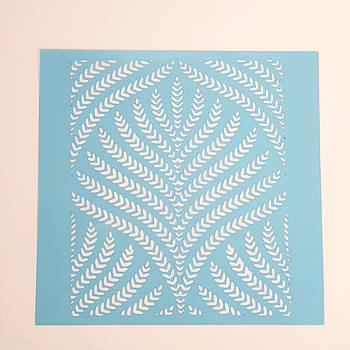 Бордюрний трафарет візерунок No125 17х16.5 см