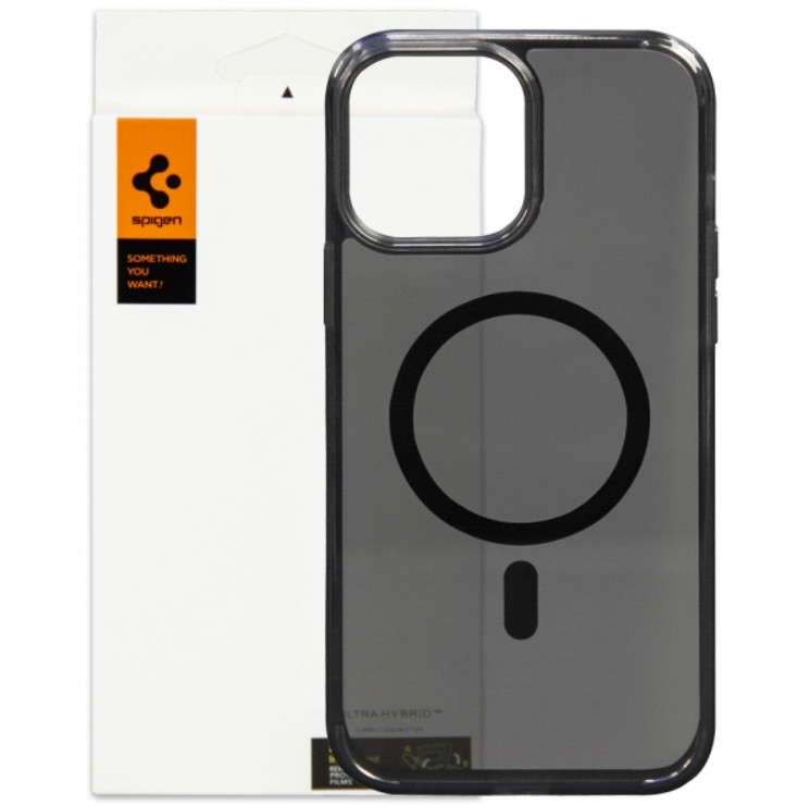 Чохол накладка "Magsafe Spigen" Iphone 13 Pro Max Clear Black, фото 1