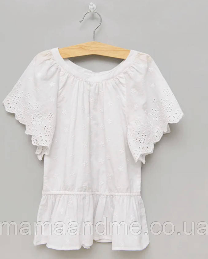 Блуза ошатна біла з вишивкою для дівчинки Cool Club  146, 170