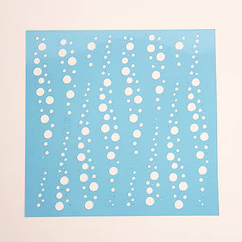 Бордюрний трафарет візерунок No127 (мережочки-бузирі) 17х16.5 см