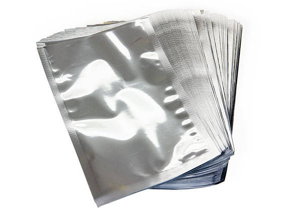 Пакети Вакуумні 16х23 см ✔ 4-х шарові з Алюмінієм ✔ 2 Сторони Гладкі 🔥 100 шт в упаковці ❤️ ТМ ComShop, фото 2