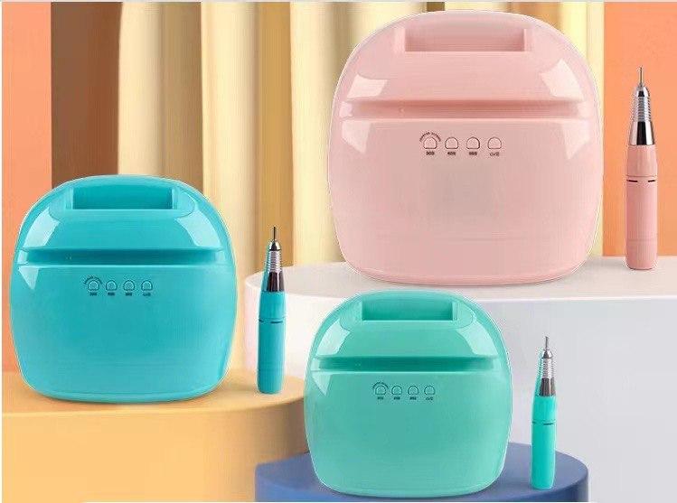 Лампа + фрезер для манікюру на акуммуляторі 2 в 1 на 78 Вт H39, фото 1