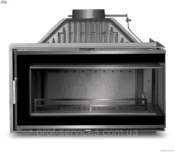 Угловая топка для камина KAWMET W16 с правым стеклом, без рамы - 13,5 ...