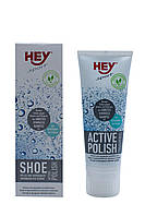 Водовідштовхуюче просочення для взуття HeySport Active-Polish 75ml, Чорний (для шкіри, текстилю, мембран)