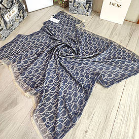 Хустка з принтом Dior тонкий кашемір