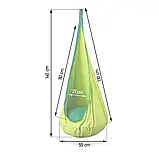 Підвісне крісло гойдалка кокон з надувною подушкою Neo-Sport салатове Польща, фото 5