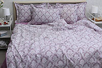 Качественный комплект постельного белья розовый из турецкого ранфорса T9277