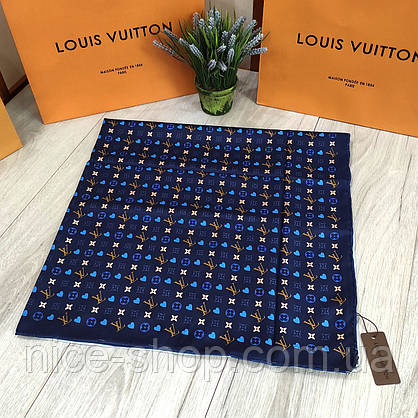 Хустка Louis Vuitton шовкова з ручною підшивкою, фото 6