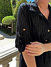 Жіноча пляжна сорочка чорна в смужку, фото 5
