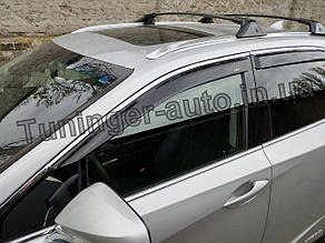 Дефлектори вікон (вітровики) з хромом молдингом Lexus RX 350 2015-2022 (Hic)
