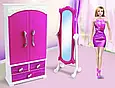 Гардеробна для ляльок Барбі лялькові меблі шафа дзеркало Gloria, фото 2