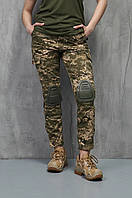 Женские тактические брюки + Наколенники осенние весенние демисезонные Protect пиксель | Штаны военные