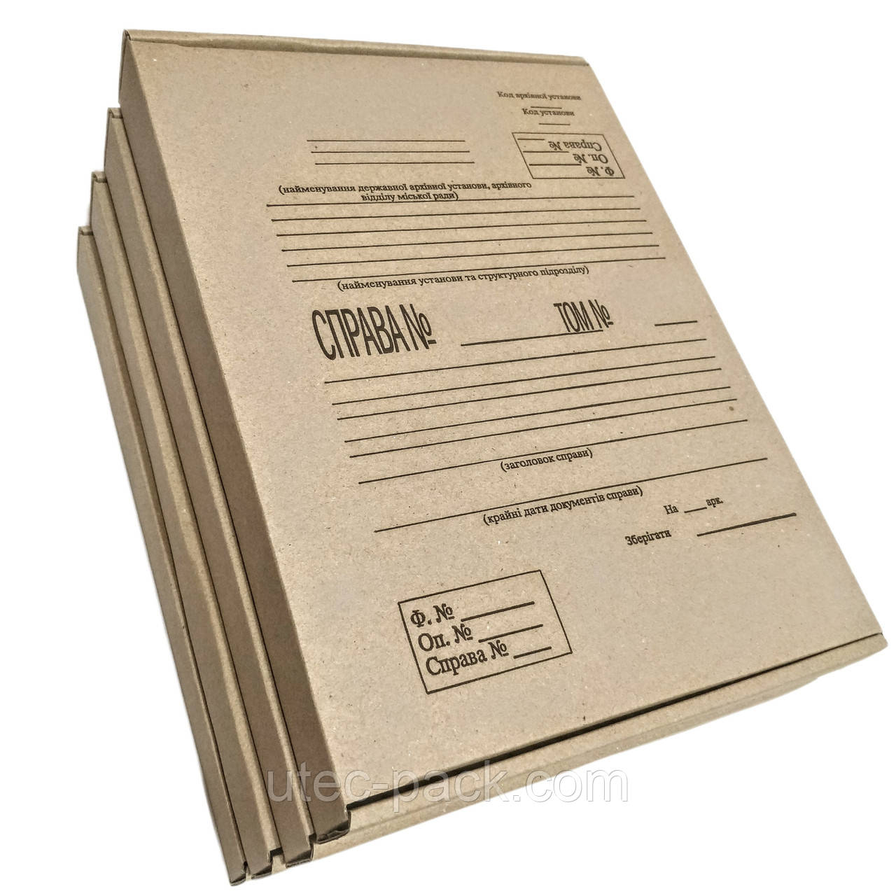 Папка архівна гофрокартон, формату А4 (323*228мм), з титульною сторінкою, висота корінця 40мм