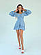 Жіноча стильна літня сукня з натуральної тканини муслін з довгим рукавом, фото 10