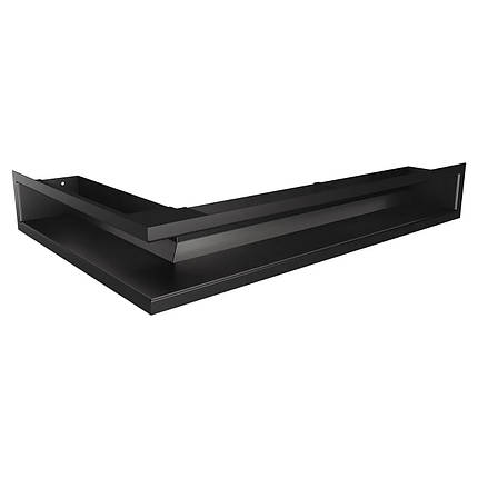 Вентиляційна решітка для каміна кутова права SAVEN Loft Angle 90х600х400 чорна, фото 1