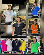 Літня брендова турецька базова футболка, трикотажна довга футболка великих розмірів