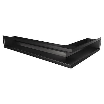 Вентиляційна решітка для каміна кутова ліва SAVEN Loft Angle 90х400х600 чорна, фото 1