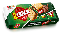 Крекер Roshen 2 CRACK з шоколадною начинкою 235г