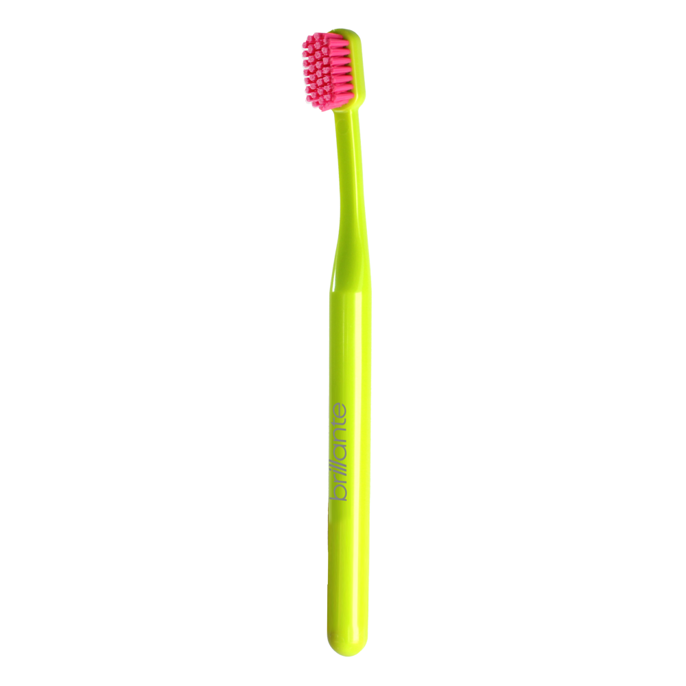 Зубна щітка Brillante green&pink, м’яка щетина (для дорослих) 42385