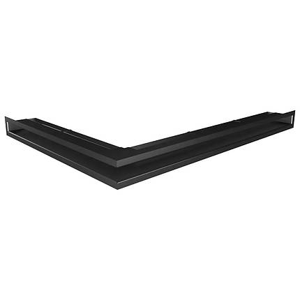 Вентиляційна решітка для каміна кутова права SAVEN Loft Angle 60х800х600 чорна, фото 1